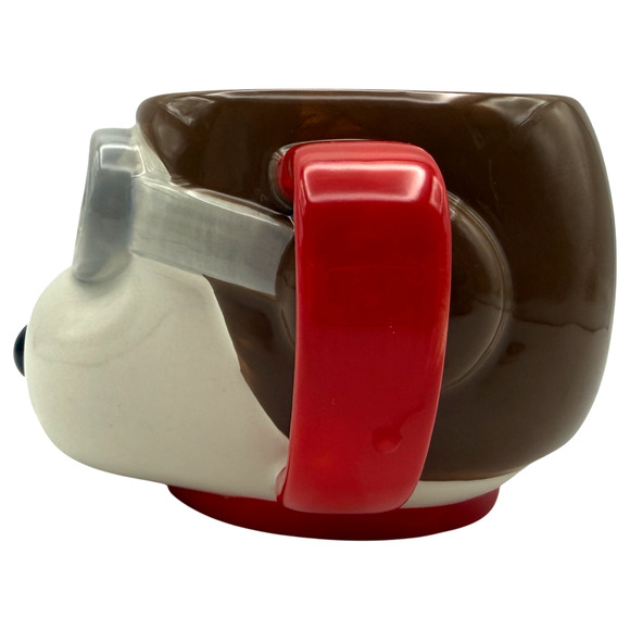 Snoopy Red Baron Mug Funko 2016 Peanuts Coffee Tea 3D Dog Face Aviator Goggles - Picture 2 of 8